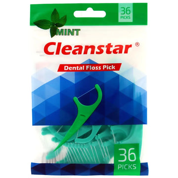 Cleanstar Dental Floss Picks with Mint Flavor - 36 Pack
