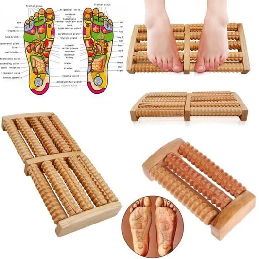 Wooden Roller Foot Massager