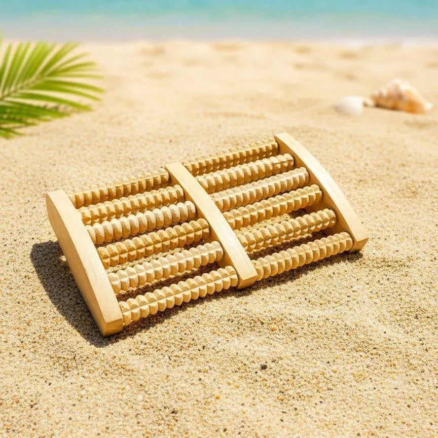 Wooden Roller Foot Massager