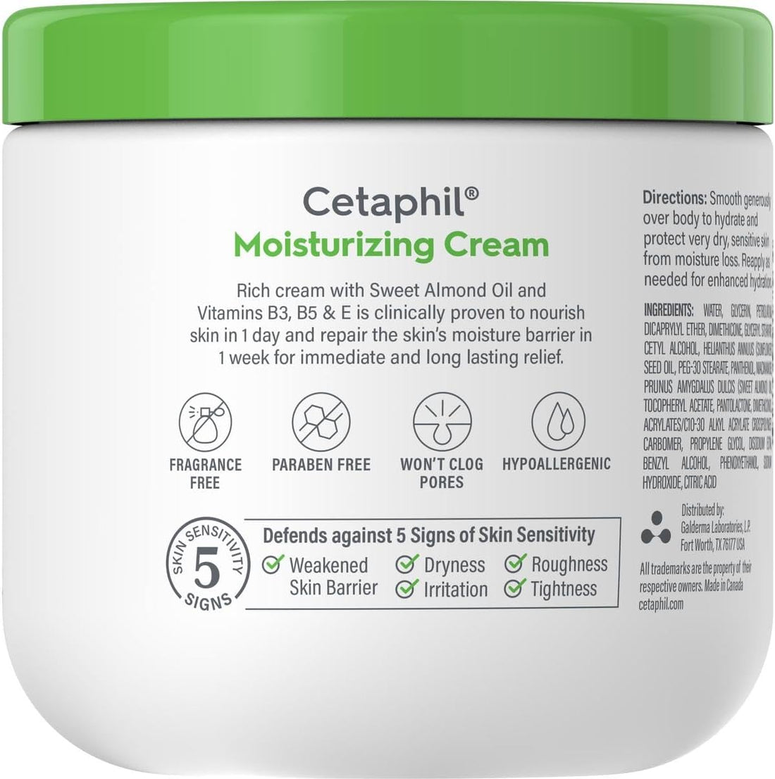 CETAPHIL MOISTURIZING CREAM PIEL SENSIBLE | 453 g Cetaphil