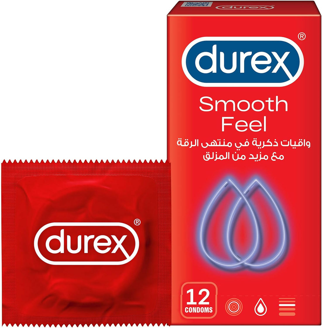 Durex Smooth Feel Condoms for Men - Pack Of 12 - HealthHaven.pk Durex