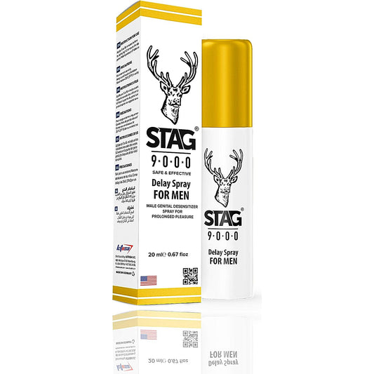 Stag 9000 Delay Spray formen 0.67 fl oz. 20 ml - Made in Germany by Drgenics Newyork (One Bottle Stag Delay Spray) Stag