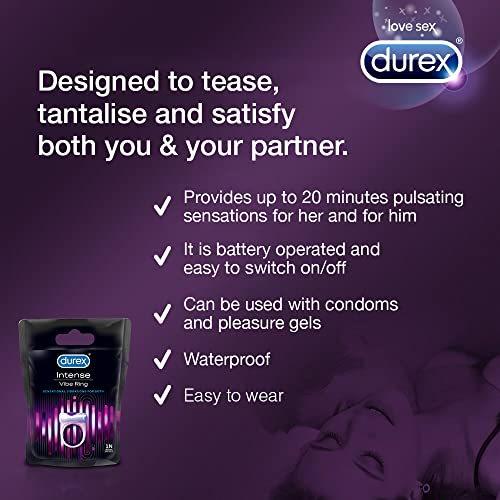 Durex Intense Vibration Ring | Pulsating Sensation | Vibrator Durex