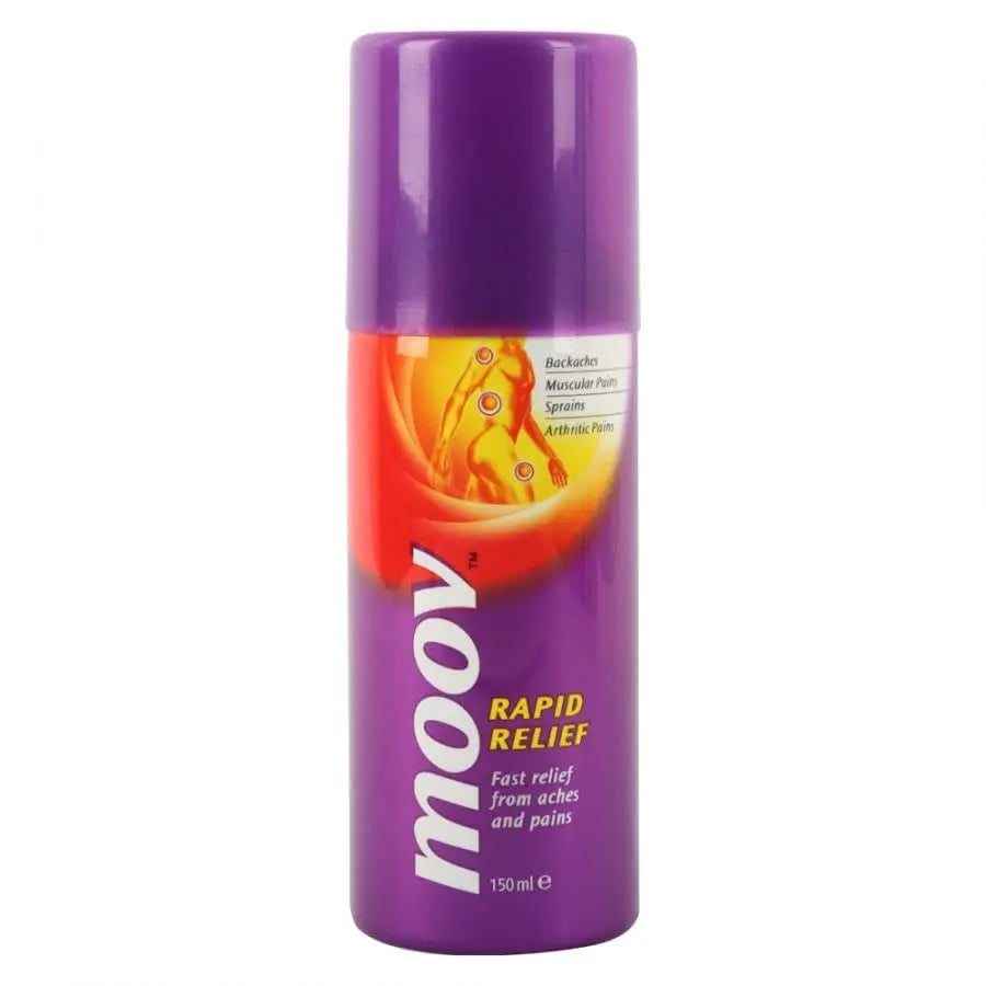 Moov Fast Pain Relief Spray - 150ml | Suitable for Back Pain, Muscle Pain, Joint Pain, Knee Pain | 100% Ayurvedic Formula | Suitable for Sports & Gym related injuries Moov