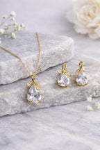 Gold Plated Crystal Jewelry Set