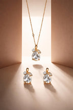 Gold Plated Crystal Jewelry Set
