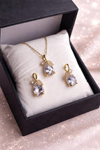 Gold Plated Crystal Jewelry Set