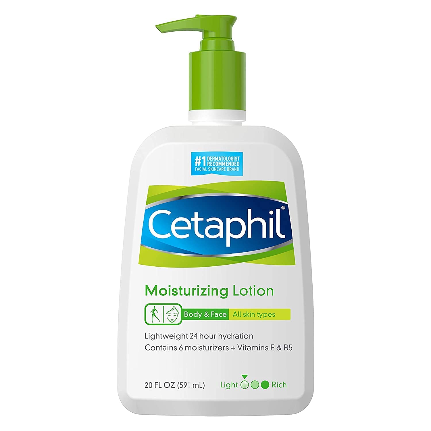 Cetaphil Moisturizing Lotion - Body & Face - For All Skin Types - Net Wt. (591 mL) Cetaphil