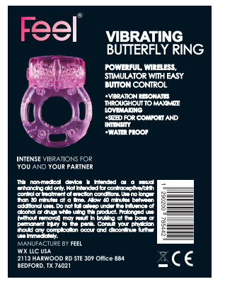 Feel Vibrating Butterfly Ring Feel