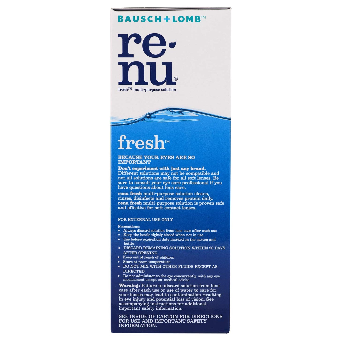 Bausch & Lomb Renu Fresh Contact Solution, 240ml Renu