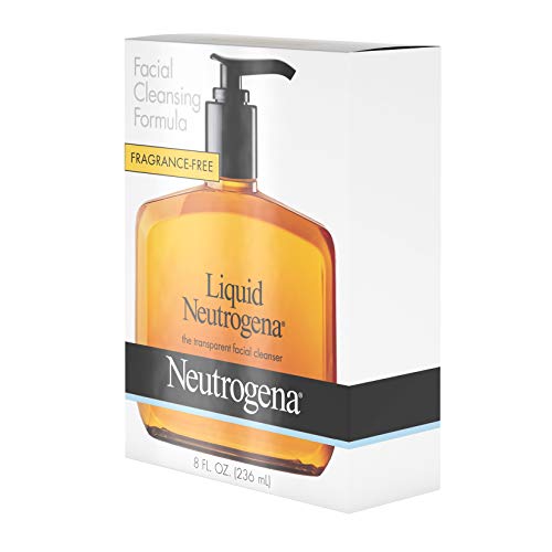 Neutrogena Liquid Fragrance-Free Gentle Facial Cleanser with Glycerin, Hypoallergenic & Oil-Free Mild Face Wash Unscented, 8 Fl Oz | 236ml Neutrogena