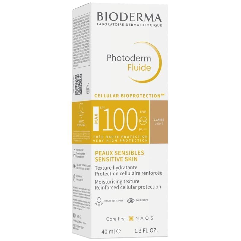 Bioderma Photoderm Fluide MAX SPF100 Natural Invisible, The maximum sensory protection Extreme conditions Sensitive skin - 40ml Bioderma