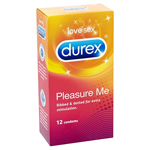 Durex Pleasure Me Ribbed and Dotted Condoms (Pack of 12 - UK Imported) Durex