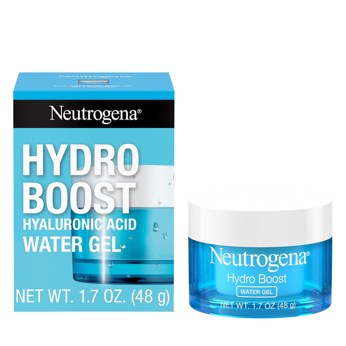 Neutrogena Hydro Boost Hyaluronic Acid Hydrating Water Gel Daily Face Moisturizer for Dry Skin,  Neutrogena Hydro Boost Water Gel Moisturizer 50ml | 48g Neutrogena