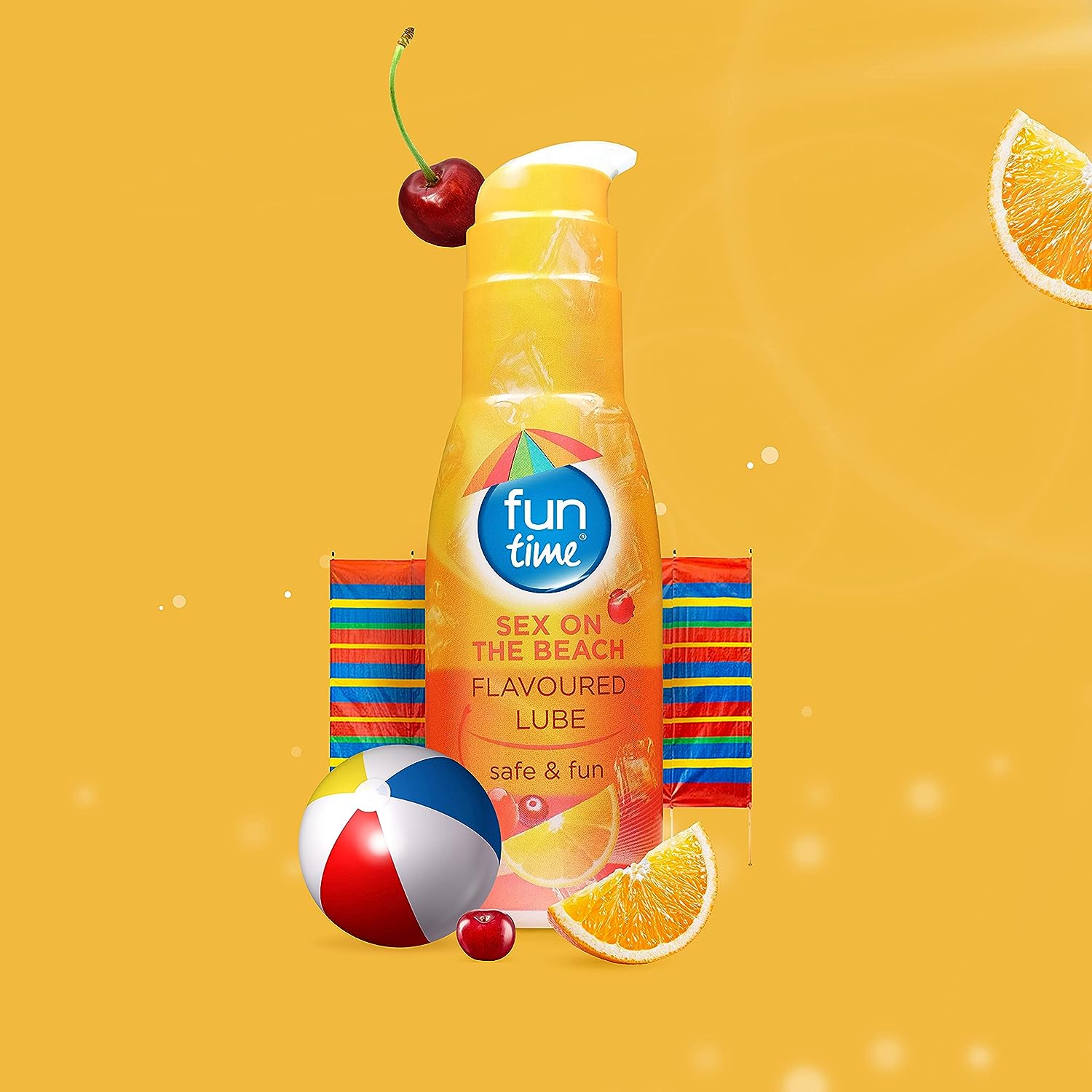 Fun Time Flavoured Lubricant, Alcohol Free, Water Based, Clear, 75 ml Fun time